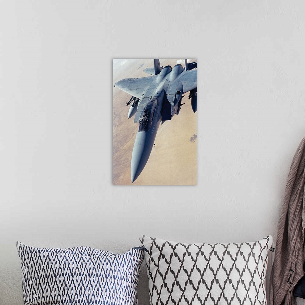 A bohemian room featuring Military jet aircraft