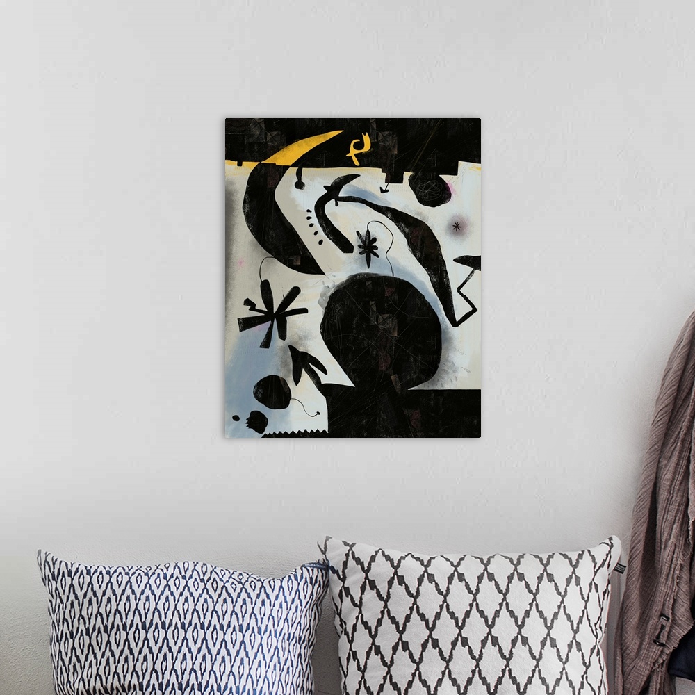 A bohemian room featuring Miro Abstraction