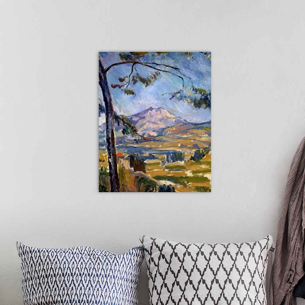 A bohemian room featuring Mont Sainte Victoire. Painting by Paul Cezanne (1839-1906), 19th century. 0,55 x 0,45 m. Orsay Mu...