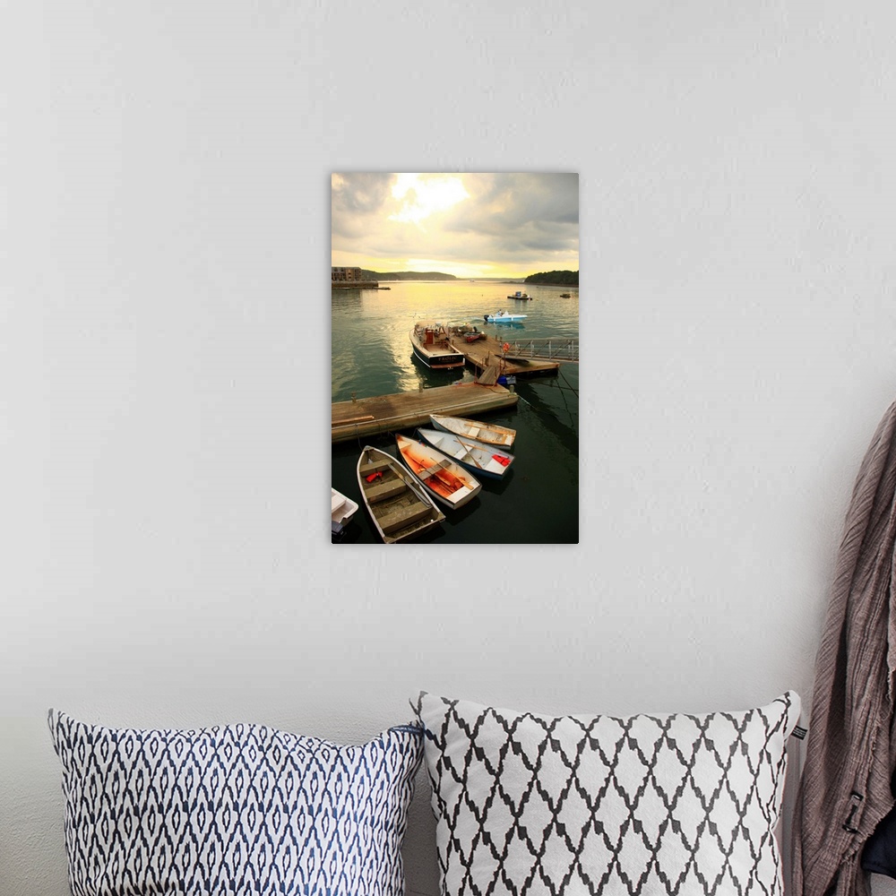 A bohemian room featuring Moored boats, Acadia National Park, Maine