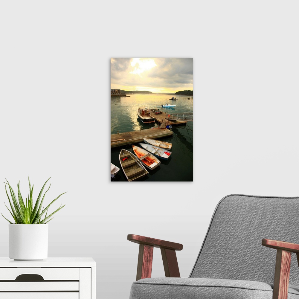 A modern room featuring Moored boats, Acadia National Park, Maine