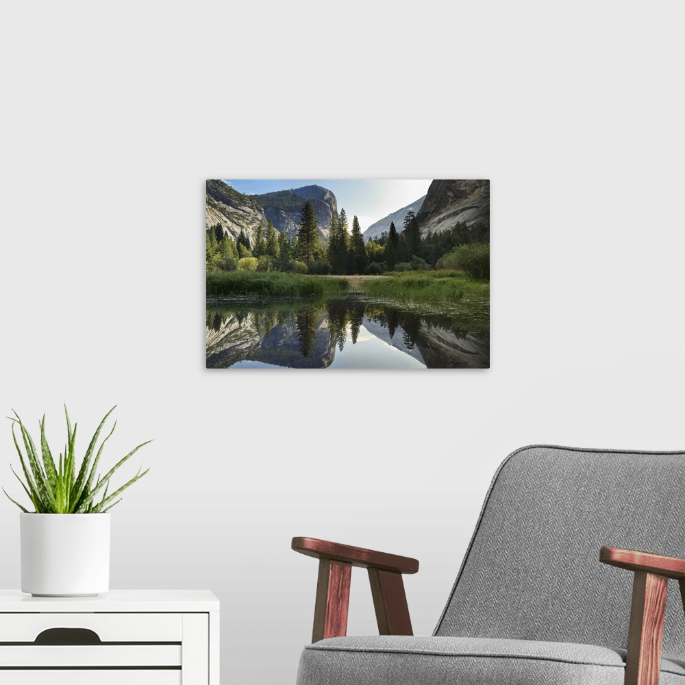 A modern room featuring Morning shot of the Mirror Lake, Yosemite