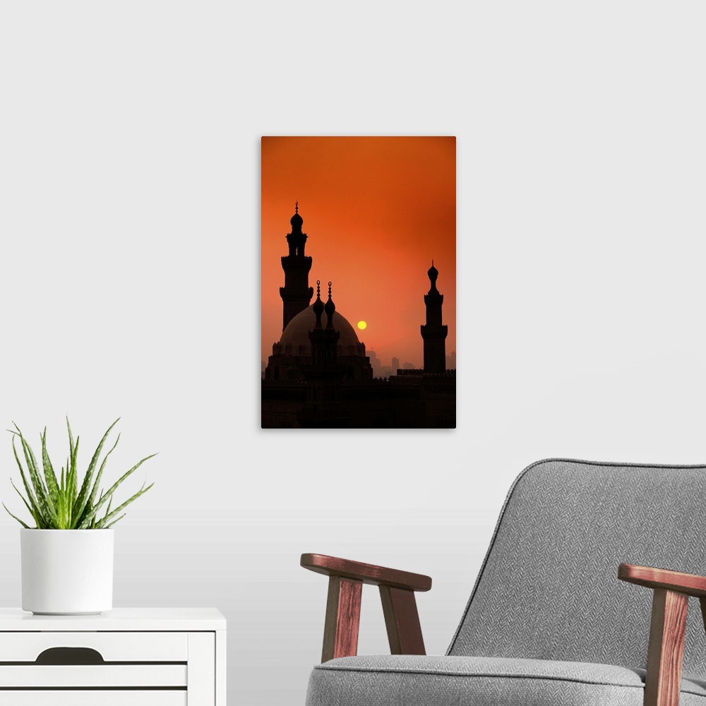 A modern room featuring Mosques and Sunset in Cairo, Egypt