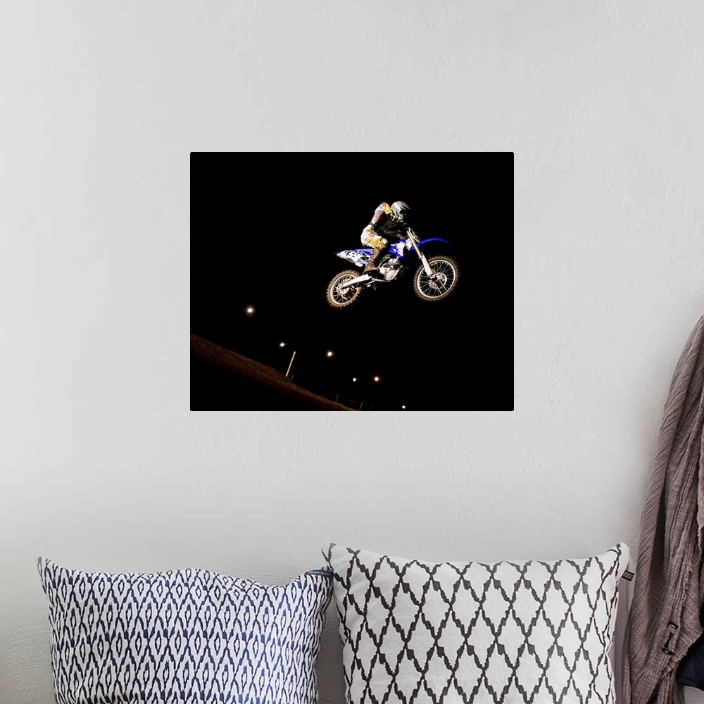 A bohemian room featuring Motorcross rider