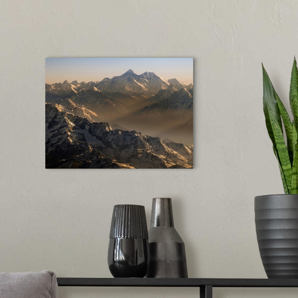 A modern room featuring Mount Everest, Himalaya Mountains, Asia