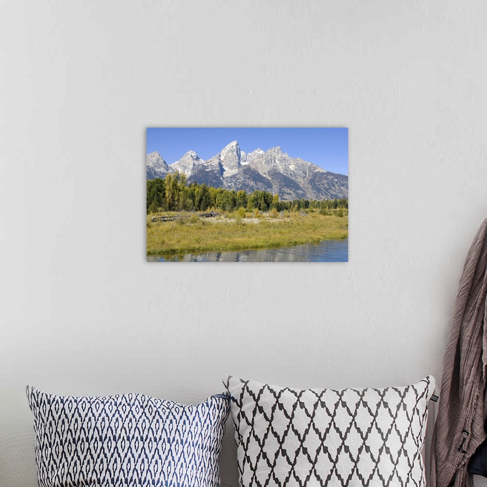 A bohemian room featuring Mountains by lake in Grand Teton National Park, Jackson, Wyoming