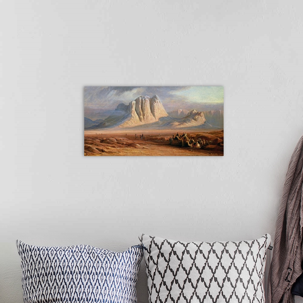 A bohemian room featuring Mt. Sinai, Egypt by Edward Lear