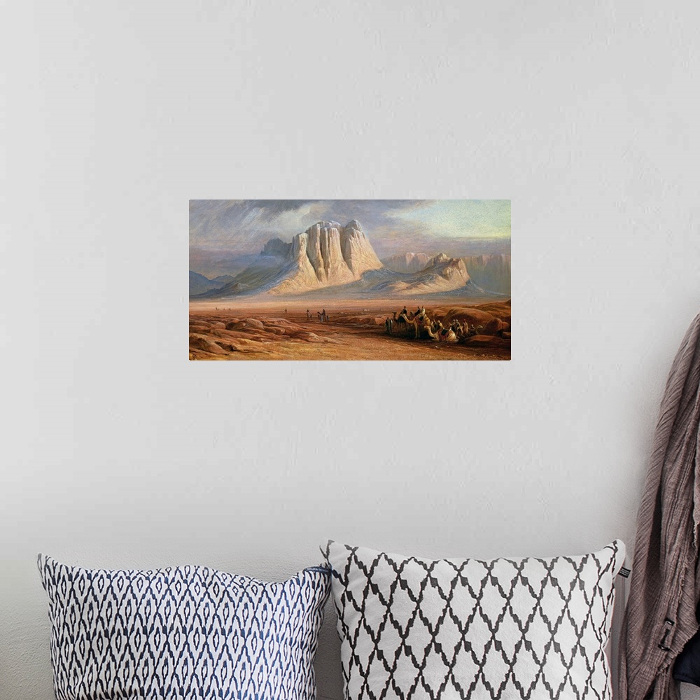 A bohemian room featuring Mt. Sinai, Egypt by Edward Lear