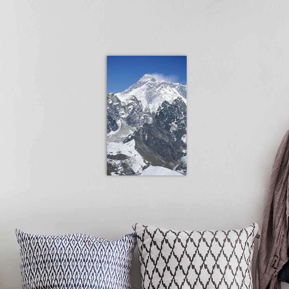 A bohemian room featuring Nepal, Himalayas, view of Mt Everest from Gokyo Peak