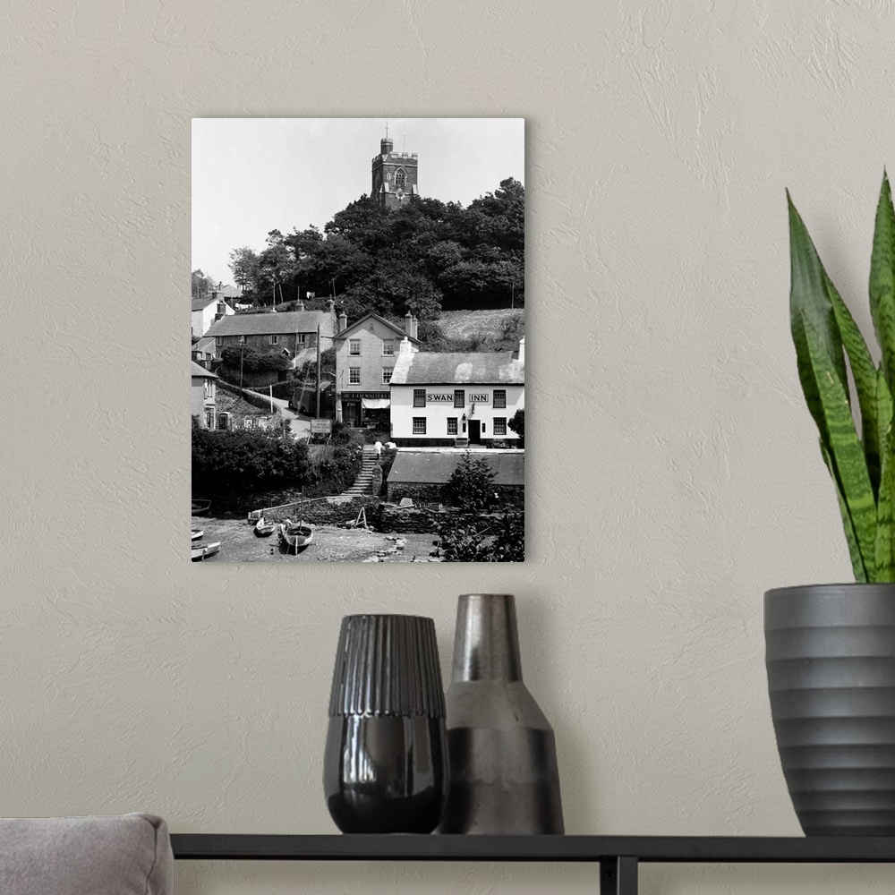 A modern room featuring The English village of Noss Mayo.