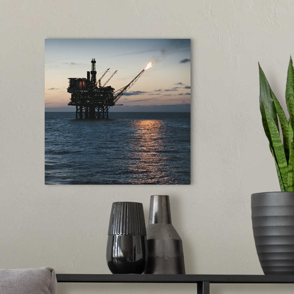 A modern room featuring Off-shore oil rig