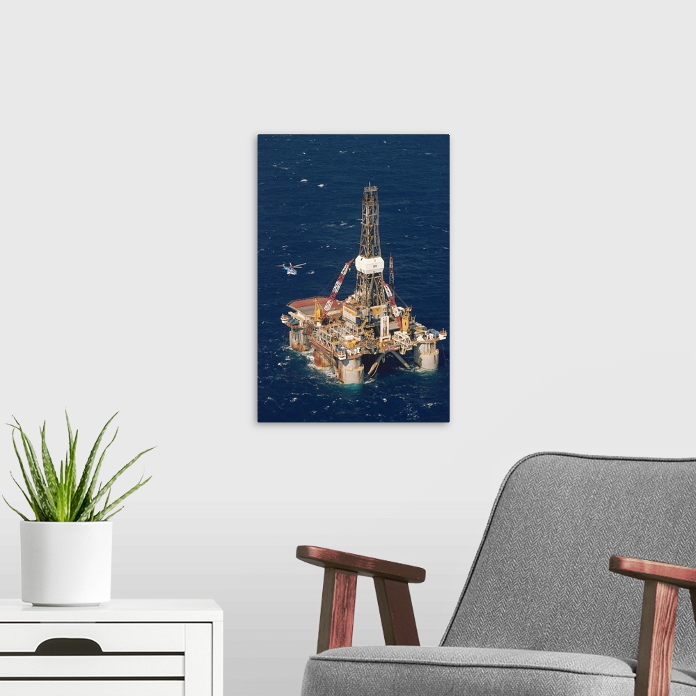 A modern room featuring Offshore Oil Rig