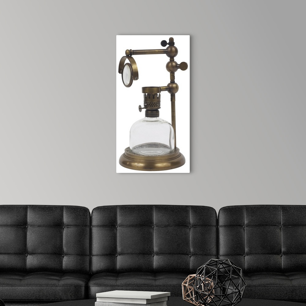 A modern room featuring oil lamp