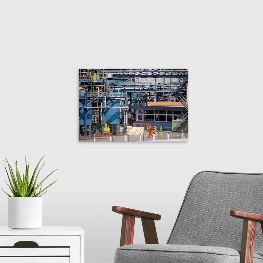A modern room featuring Oil refinery