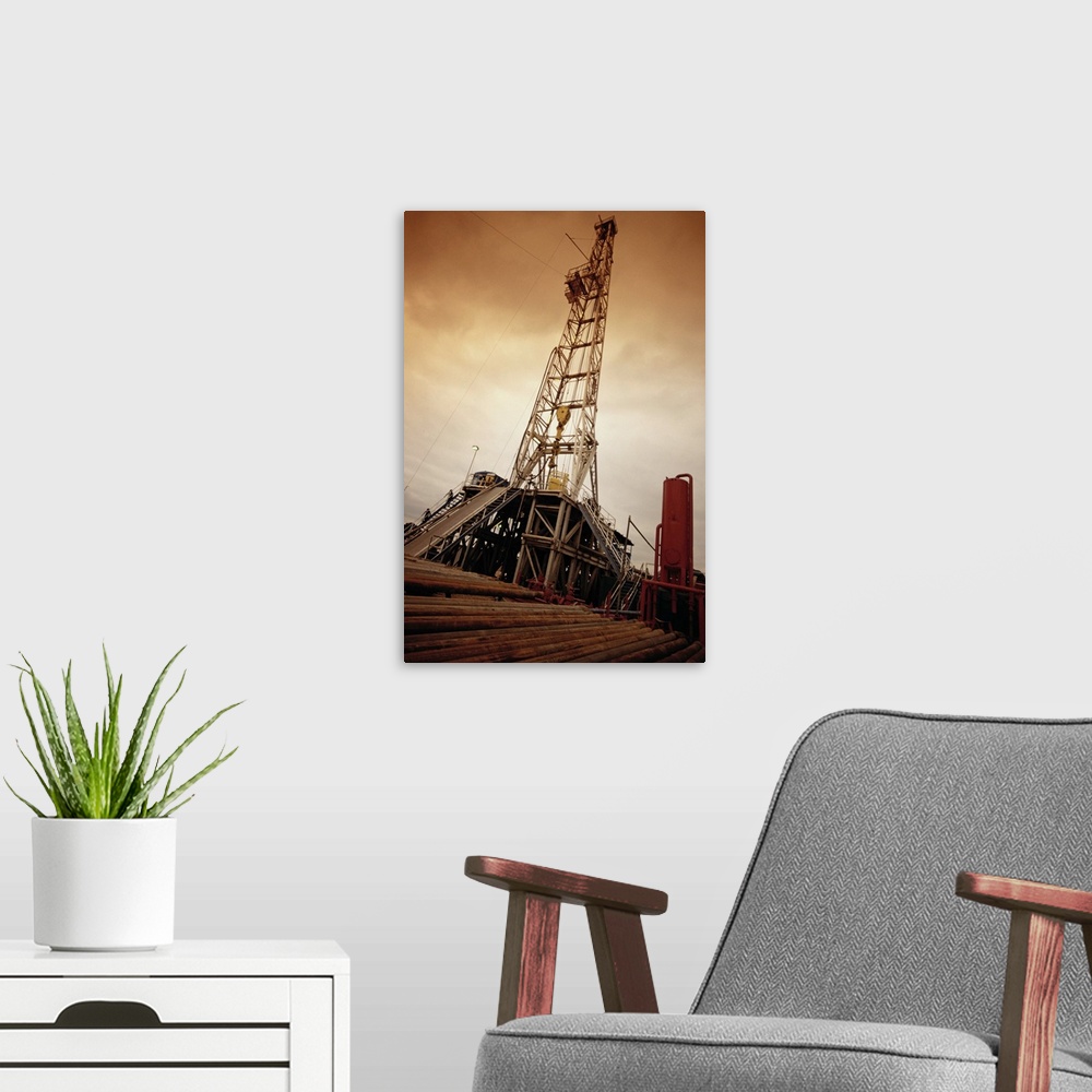 A modern room featuring Oil Rig and Derrick