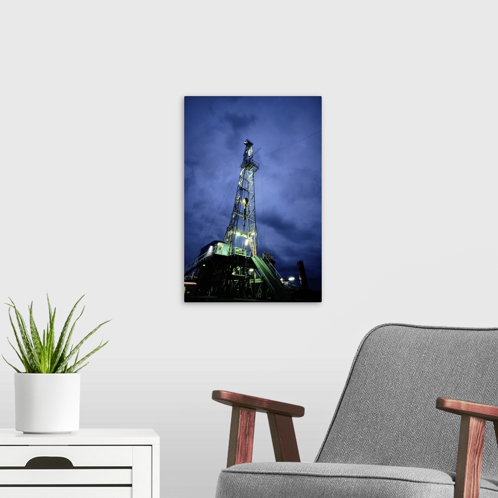 A modern room featuring Oil Rig and Derrick