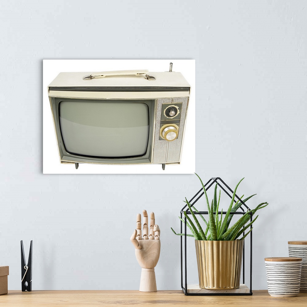 A bohemian room featuring old-fashioned television