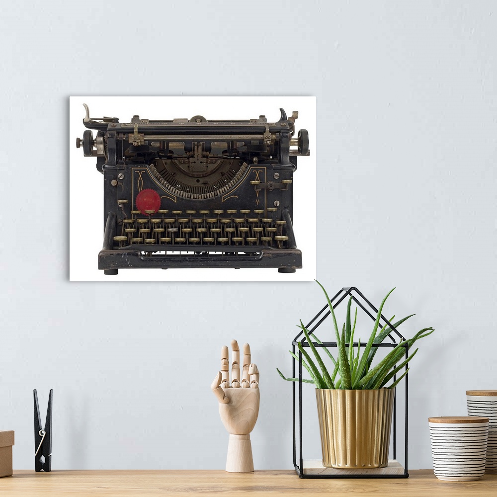 A bohemian room featuring old-fashioned typewriter