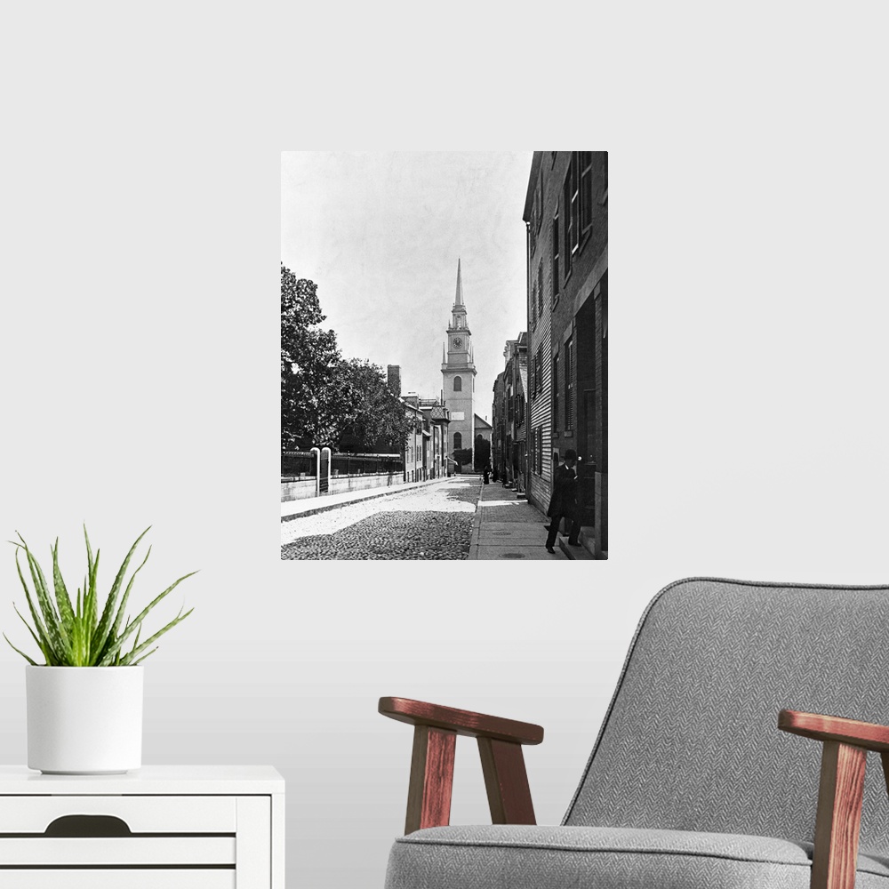 A modern room featuring Old North Church In Boston
