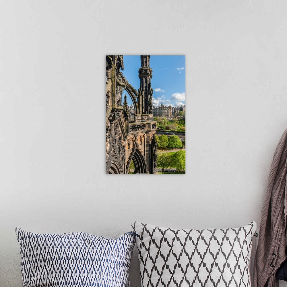 A bohemian room featuring United Kingdom, Scotland, Edinburgh . Old Town view from Scott Monument
