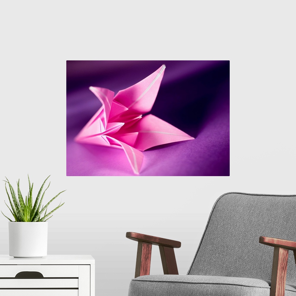 A modern room featuring Origami Flower