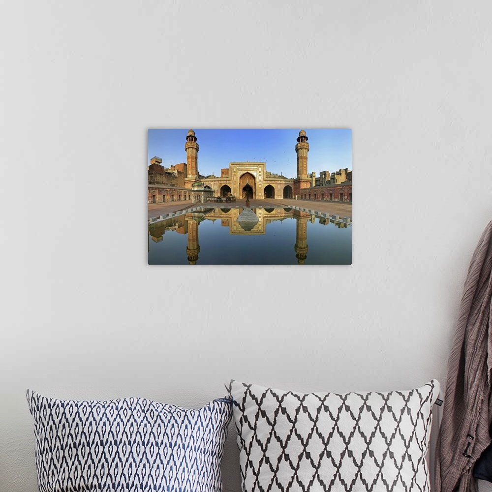 A bohemian room featuring Panorama of Masjid Wazir Khan, Lahore, Pakistan