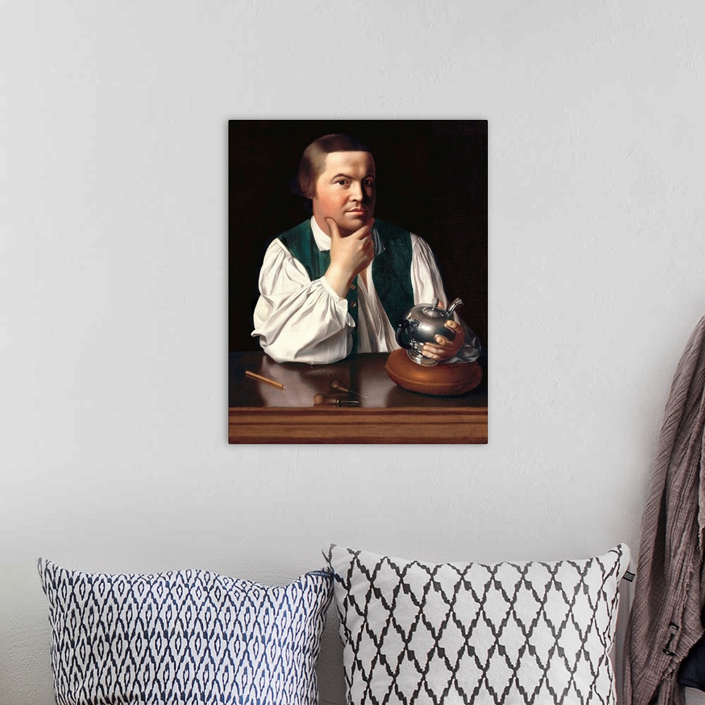 A bohemian room featuring Paul Revere By John Singleton Copley