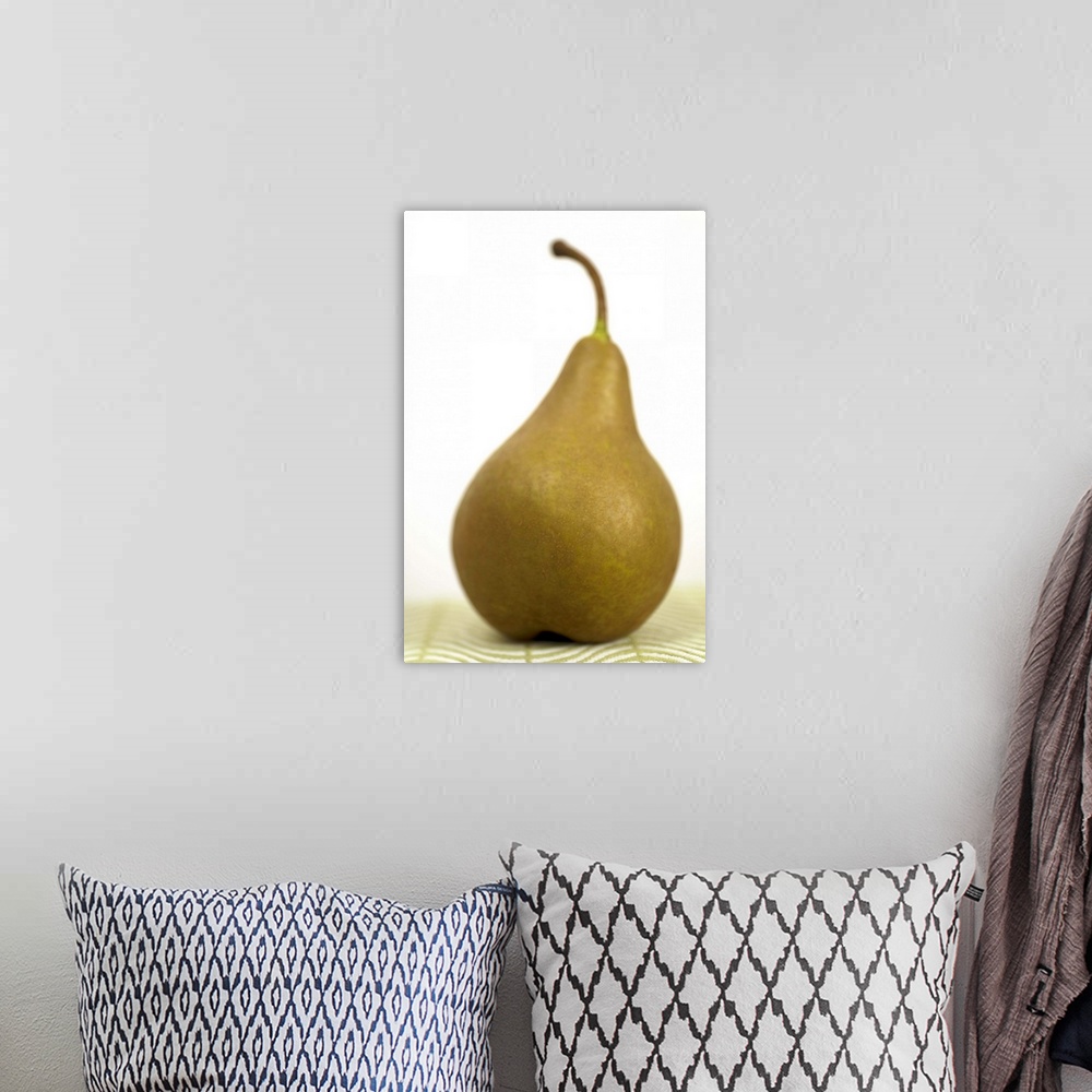 A bohemian room featuring Pear sitting on a mat