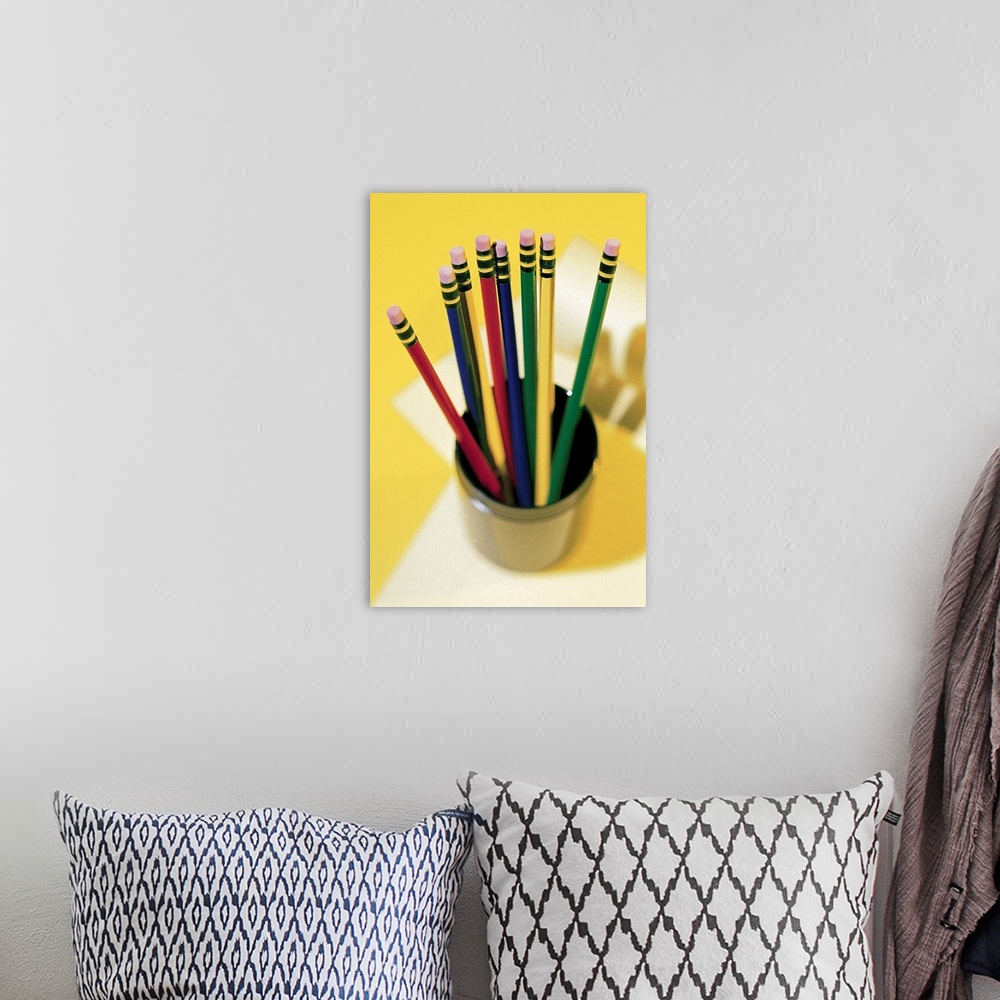 A bohemian room featuring Pencils