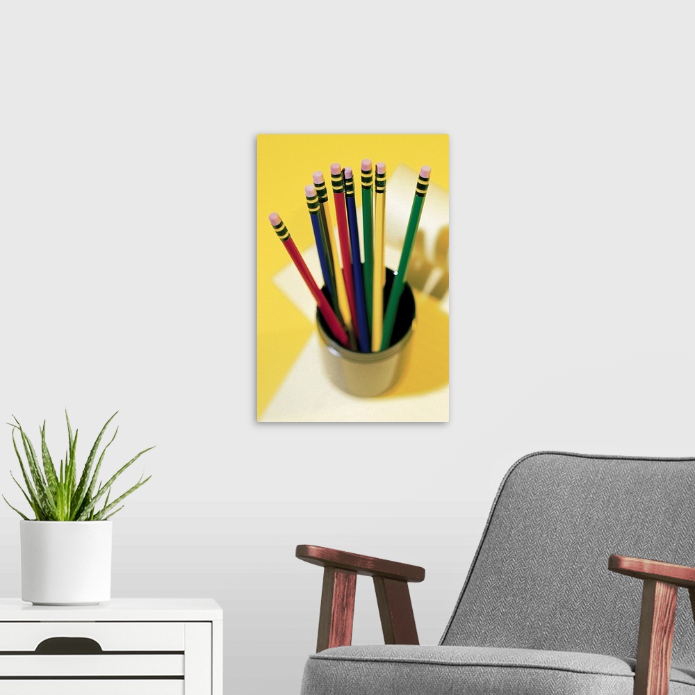 A modern room featuring Pencils