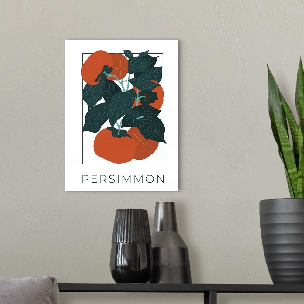 A modern room featuring Persimmon