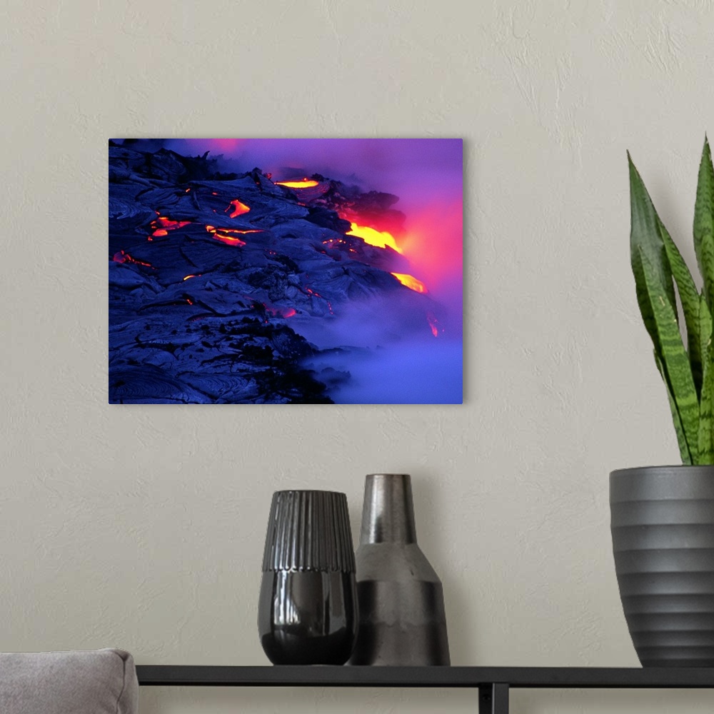 A modern room featuring Photo, molten lava, High res, Color