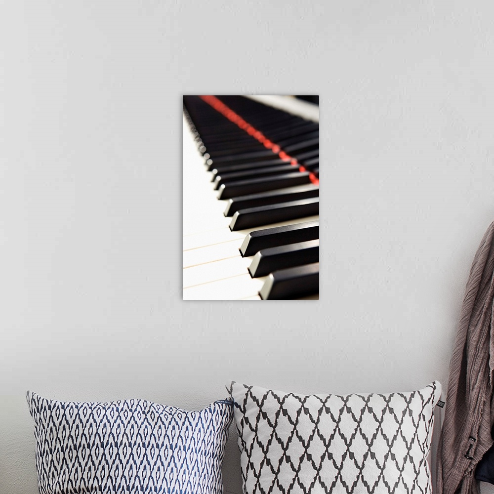 A bohemian room featuring Piano keys