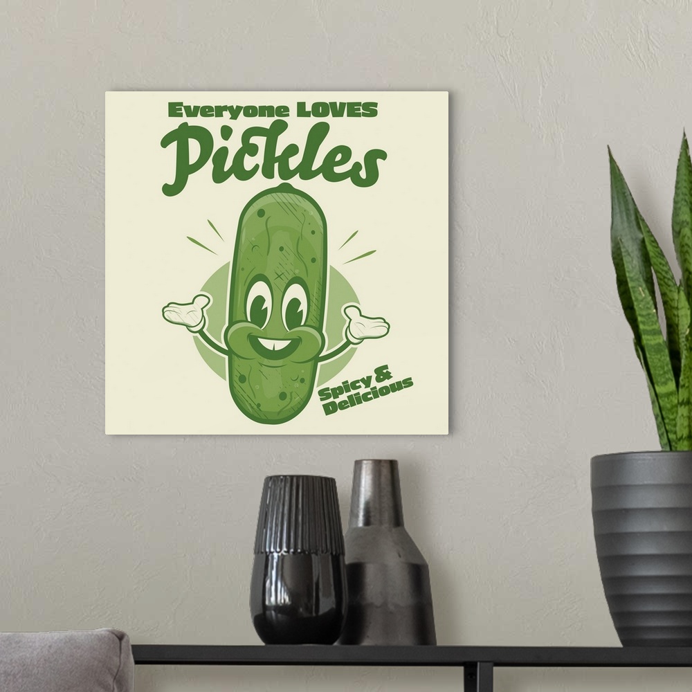 A modern room featuring Pickle