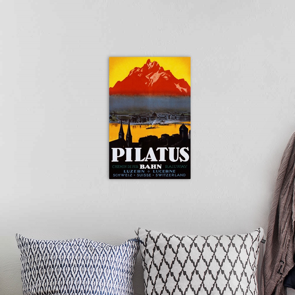 A bohemian room featuring Pilatus Poster