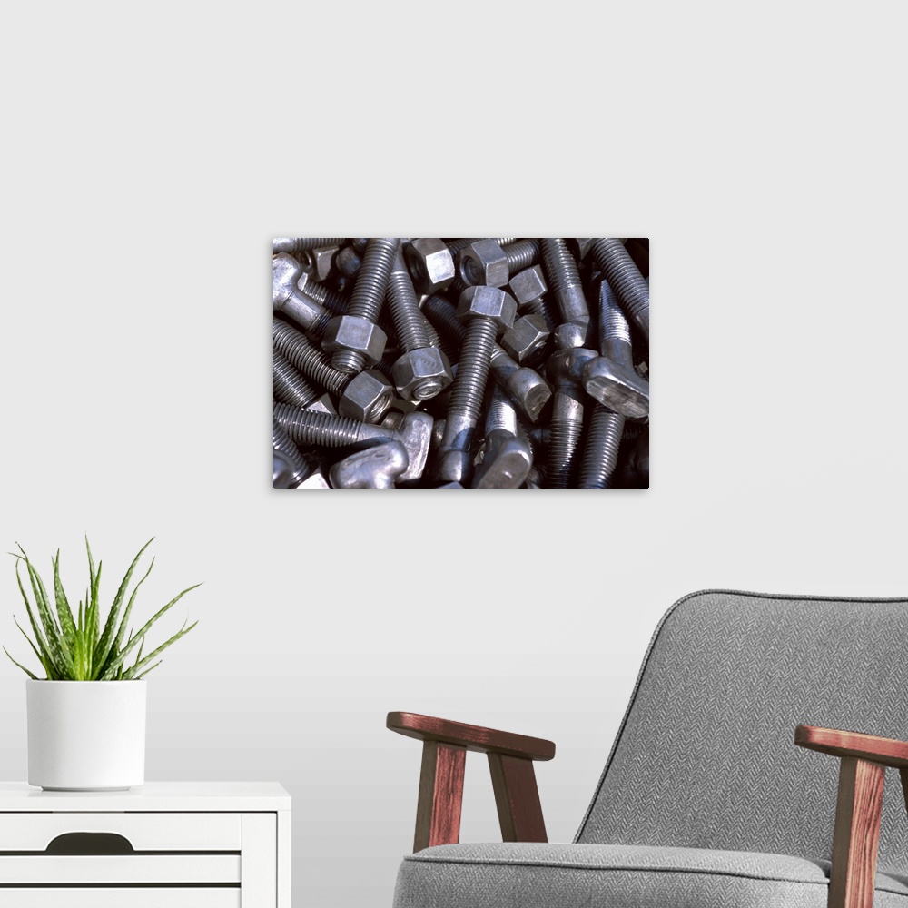 A modern room featuring Pile of bolts