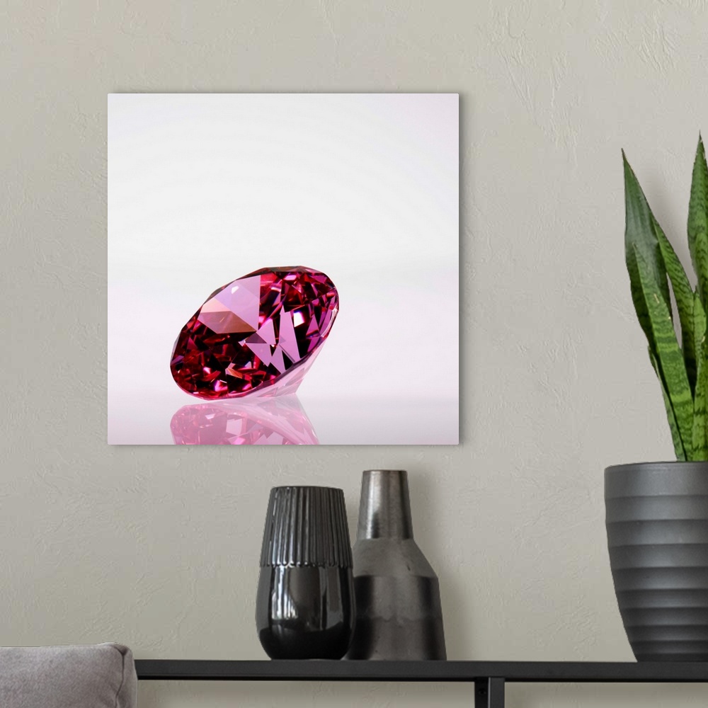 A modern room featuring Pink Jewel