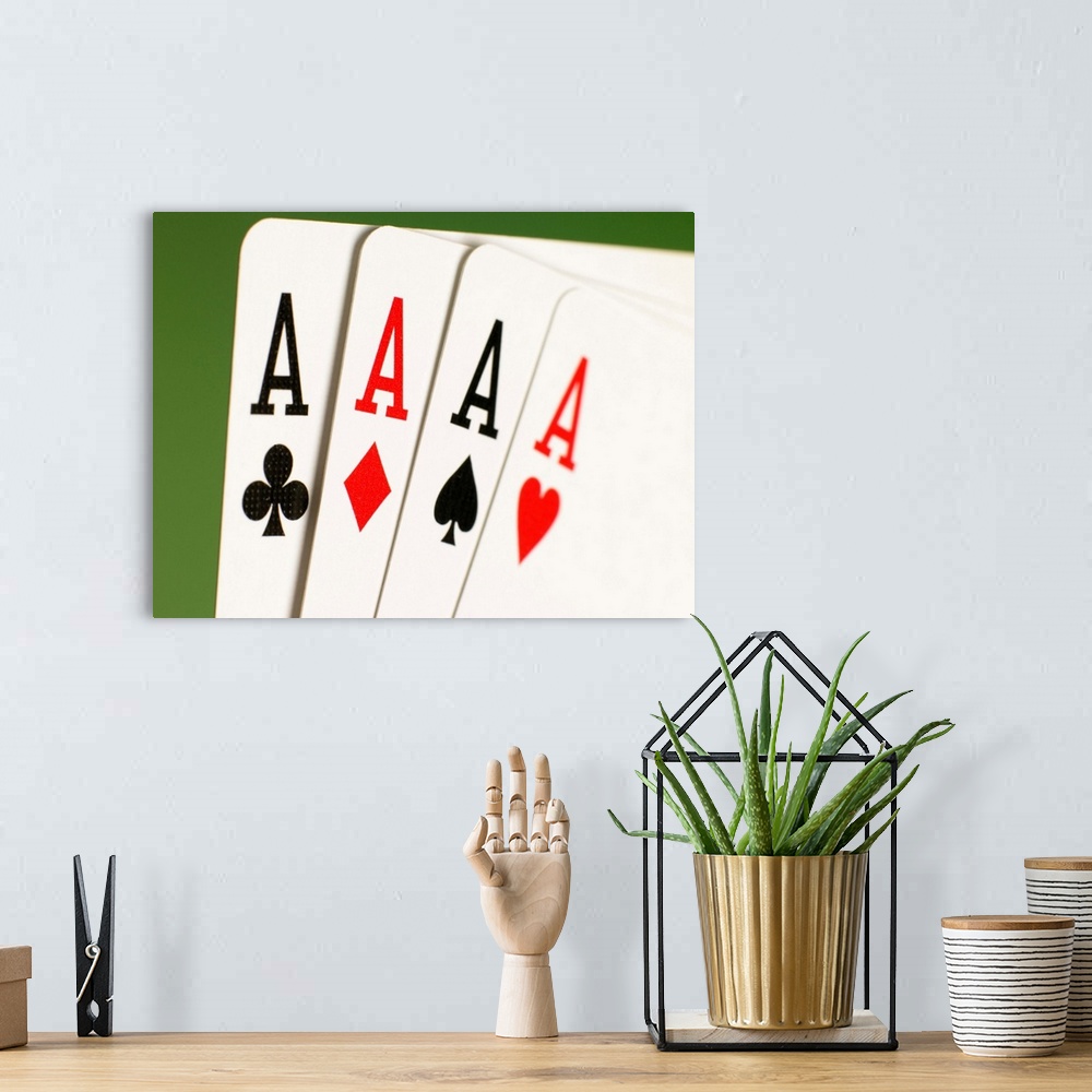 A bohemian room featuring Poker cards