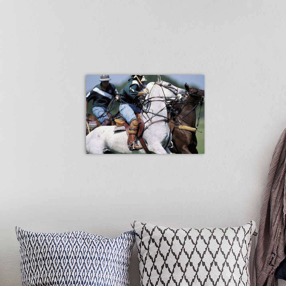 A bohemian room featuring Polo Players