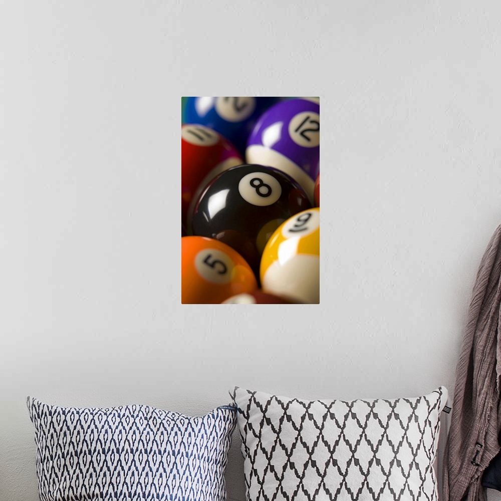 A bohemian room featuring Pool balls