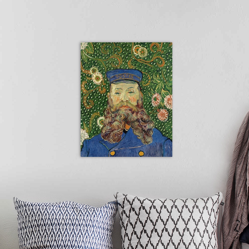 A bohemian room featuring Vincent van Gogh Portrait of Joseph Roulin Arles, early 1889 Oil on canvas 25 3/8 x 21 3/4 (64.4 ...