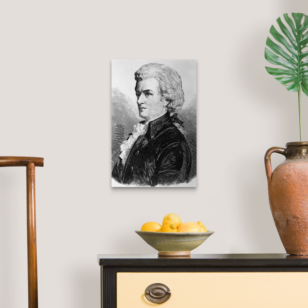 A traditional room featuring Portrait of Wolfgang Amadeus Mozart