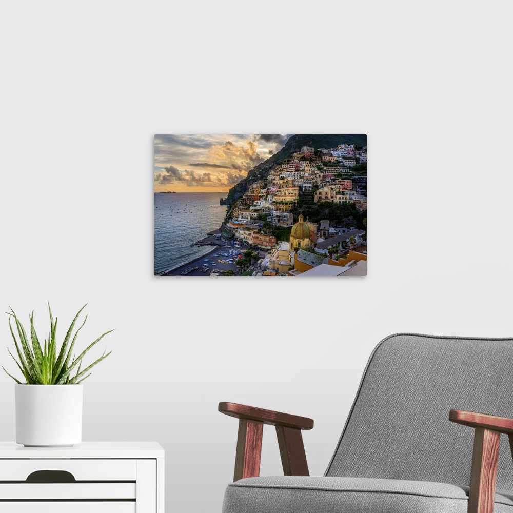 A modern room featuring Positano, Amalfi Coast, Italy