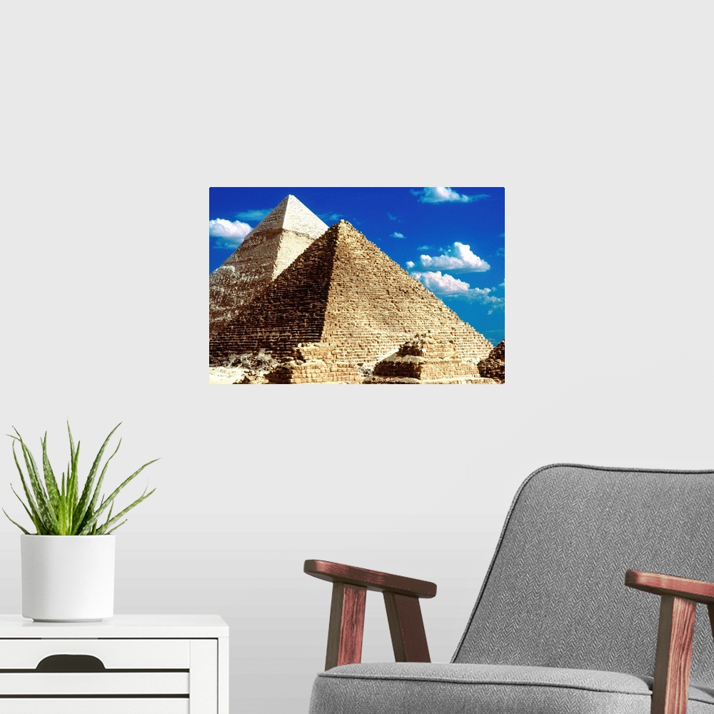 A modern room featuring Pyramids Of Giza