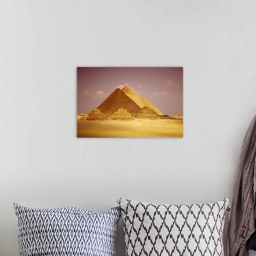 A bohemian room featuring Pyramids of Giza, Egypt