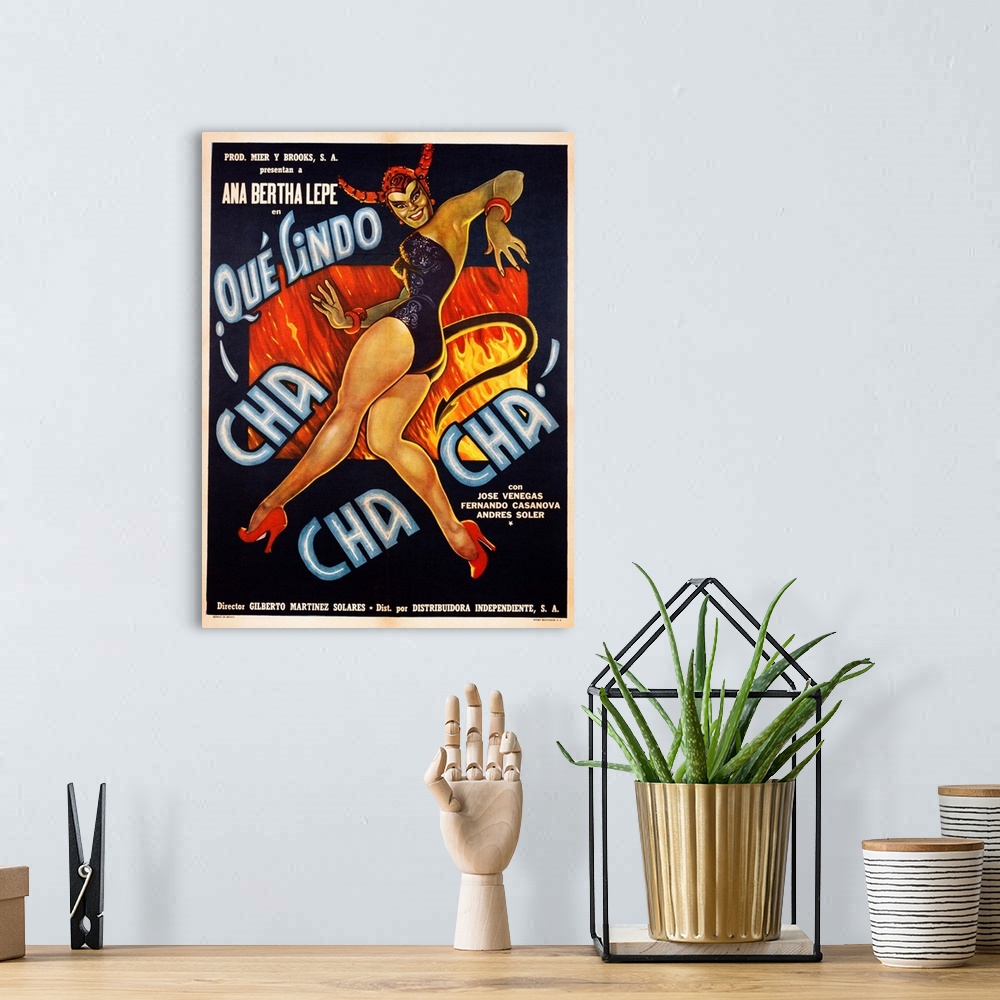 A bohemian room featuring Que Lindo Cha Cha Cha! Movie Poster