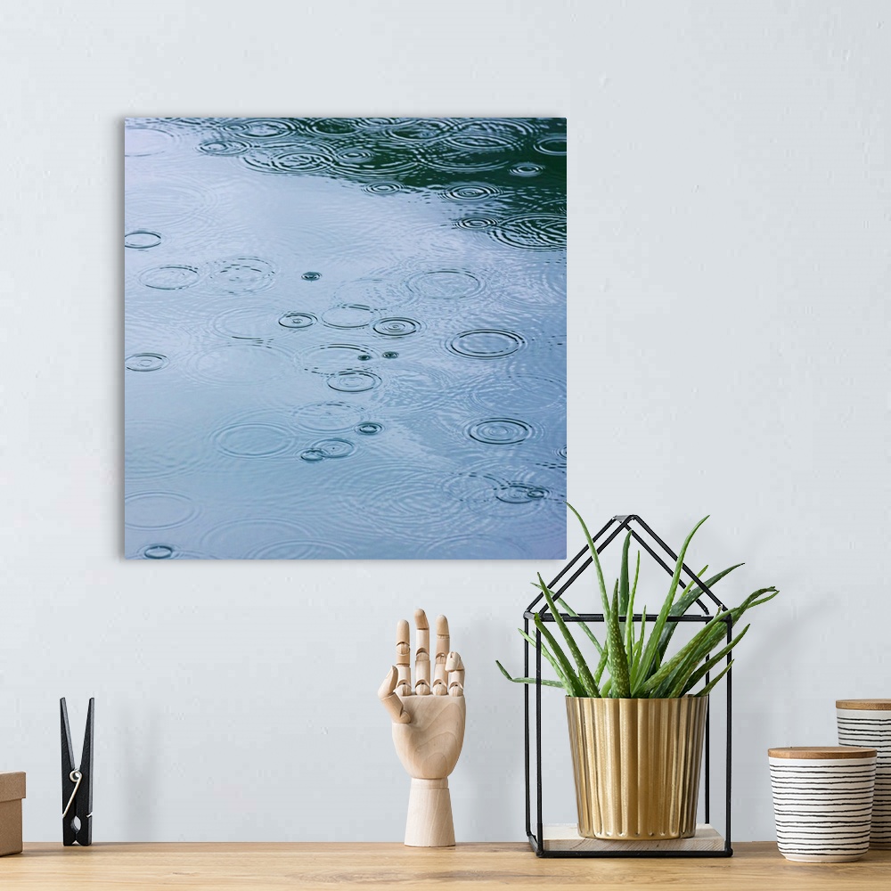A bohemian room featuring Rain drops and water ripples