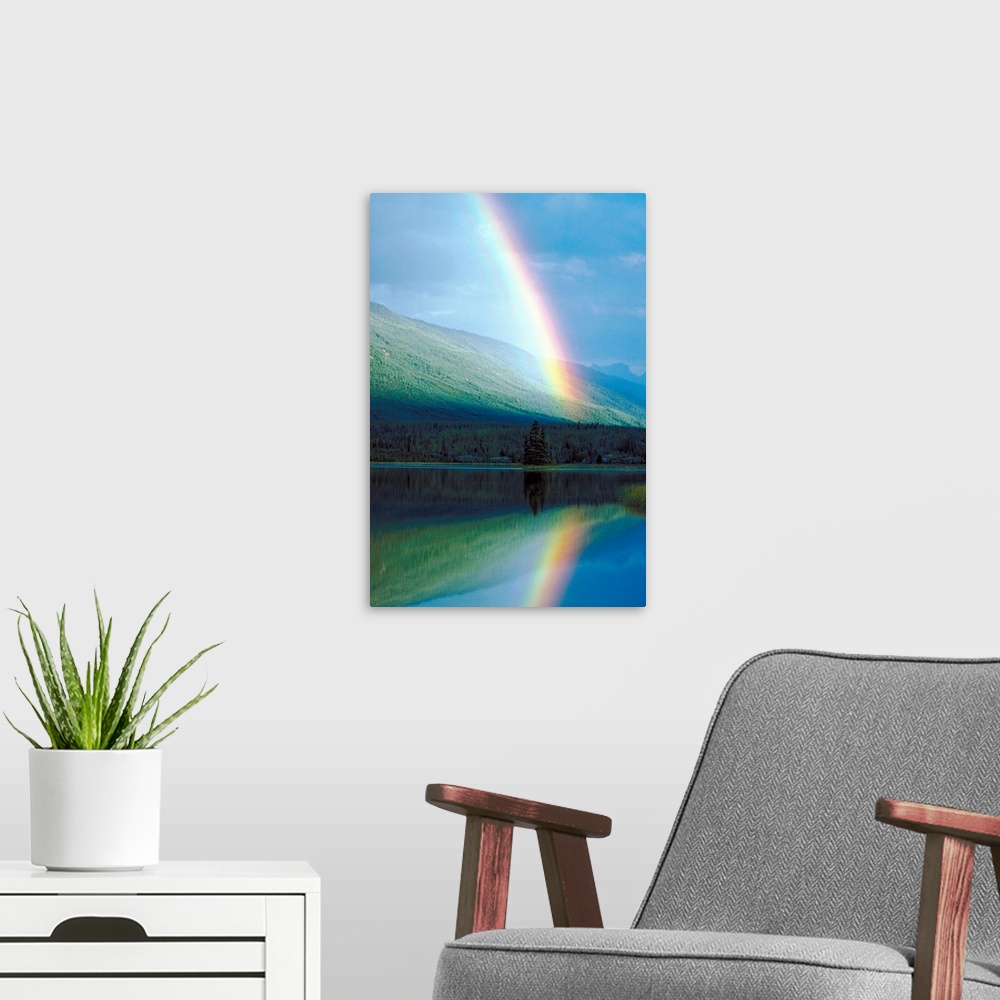 A modern room featuring Rainbow reflection, Northwest Territories