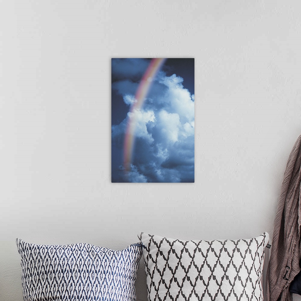 A bohemian room featuring Rainbow with clouds