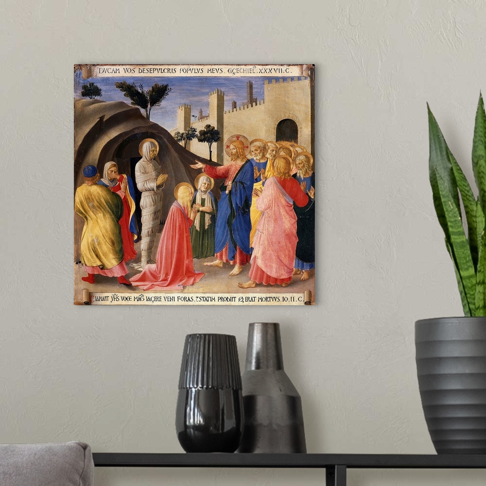 A modern room featuring Raising of Lazarus From Scenes From the Life of Christ by Fra Angelico located in: Museo di San M...